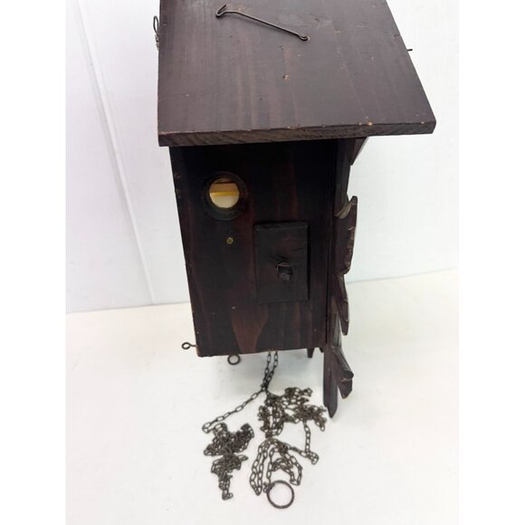 Antique Wood West Germany Cuckoo Wall Clock - Picture 5 of 11